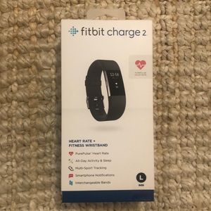 Fitbit Charge 2 NWT Size L Black Band